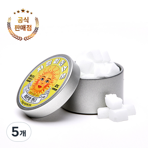 자일리톨스톤 캔디 레몬, 70g, 5개