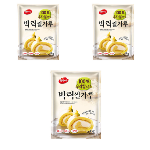 대두식품 박력쌀가루, 1kg, 3개