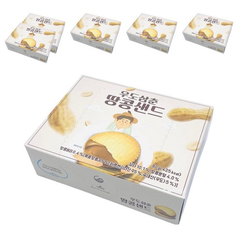 우도삼춘 땅콩샌드, 80g, 6개