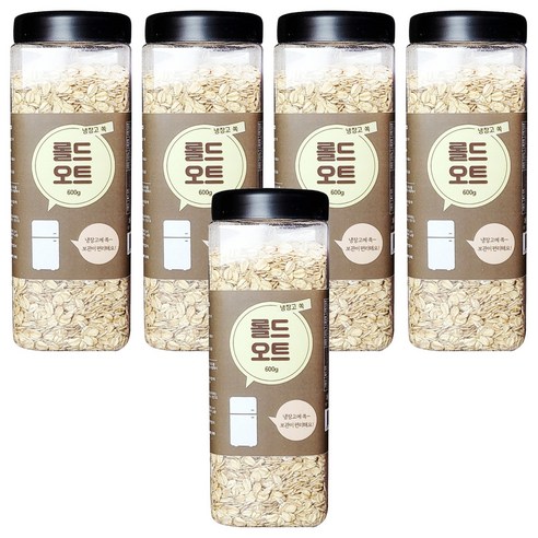 냉장고쏙 롤드 오트, 600g, 5개