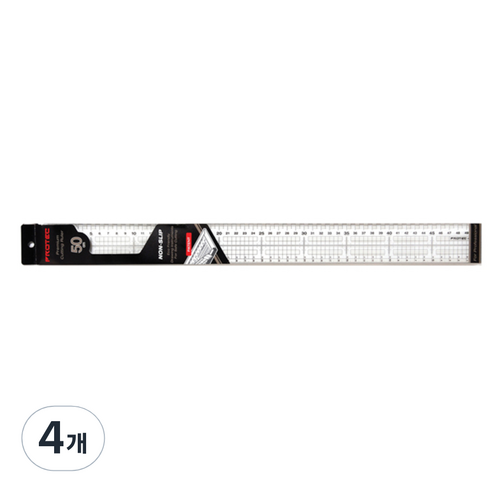 프로텍 논슬립 컷팅자 50cm, 혼합 색상, 4개