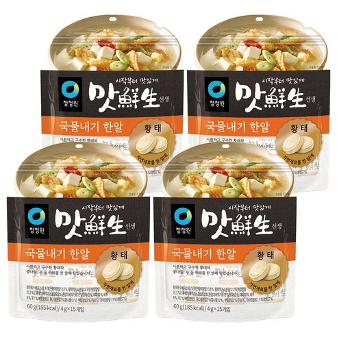 청정원 맛선생 황태 국물내기 한알, 60g, 4개