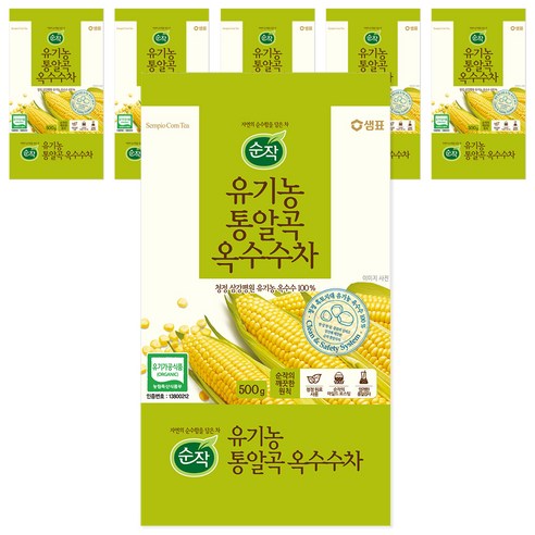 순작 유기농 통알곡 옥수수차, 6개