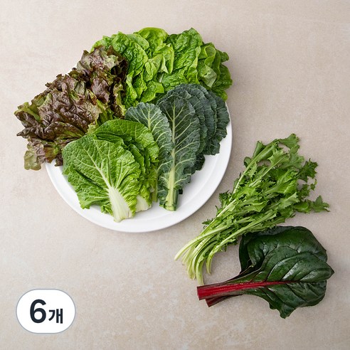 국내산 삼겹살용 모둠쌈, 450g, 6개