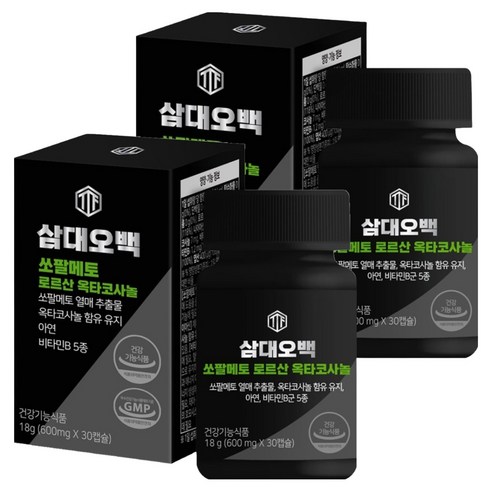삼대오백 쏘팔메토 로르산 옥타코사놀 18g, 2개