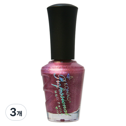 코나드 프로페셔널 레귤러 네일 폴리쉬 15ml, 샤이닝퍼플, 3개