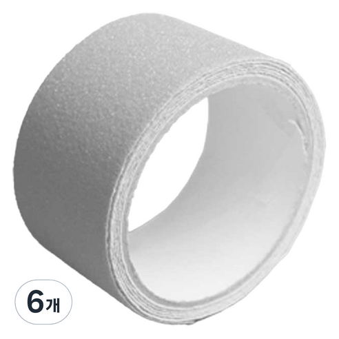 PVC 미끄럼 방지 안전 테이프 회색 폭 5cm x 길이 5m, 6개