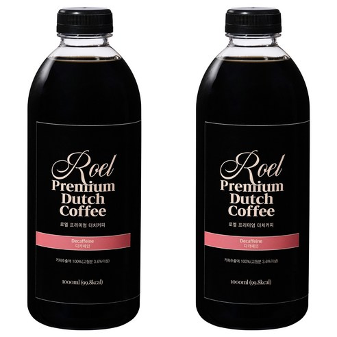 로엘 프리미엄 더치커피 디카페인, 1L, 1개입, 2개