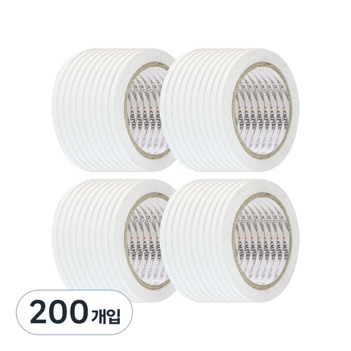 엠파이어 산업용 양면테이프 5mm x 20m, 화이트 반투명, 200개입