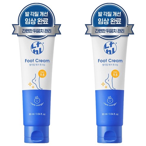 라이프홀릭 발각질 제거 크림, 1개입, 2개, 90ml