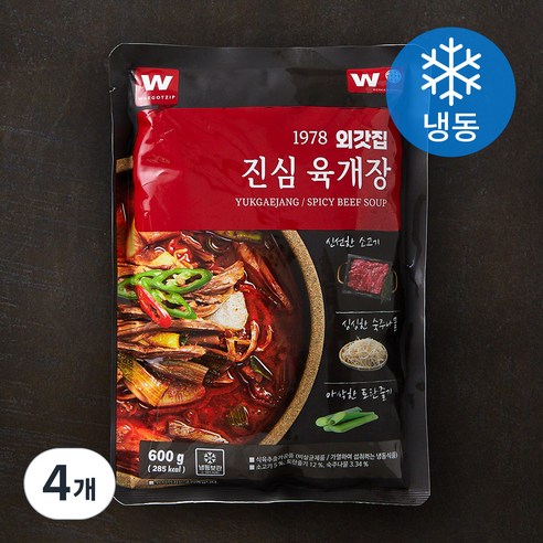 외갓집 진심 육개장 (냉동), 600g, 4개