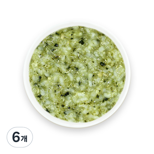 짱죽 유아용 실온 이유식 중기 죽 2, 그린야채닭죽, 160g, 6개