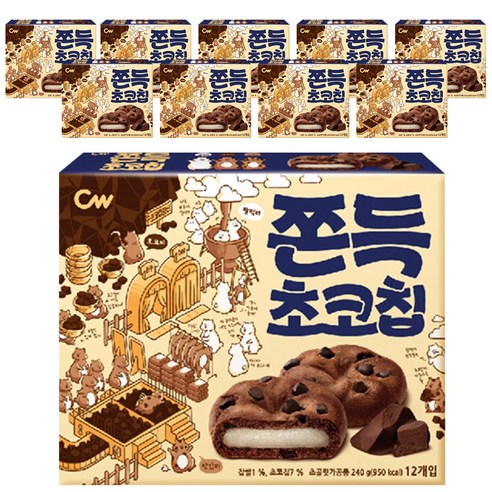 청우식품 쫀득초코칩, 240g, 10개