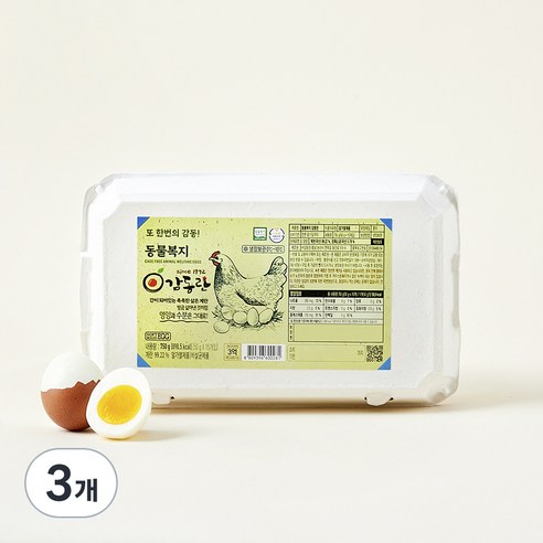 감동란 동물복지 인증 감동란 750g, 15구, 3개