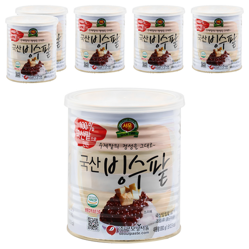 굿모닝서울 국산빙수팥, 850g, 6개