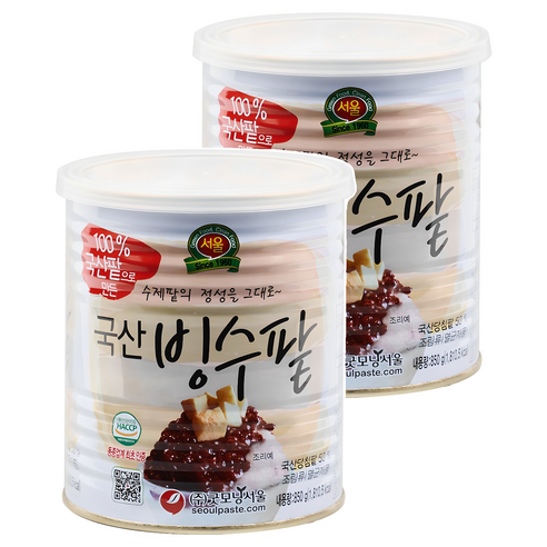 굿모닝서울 국산빙수팥, 850g, 2개