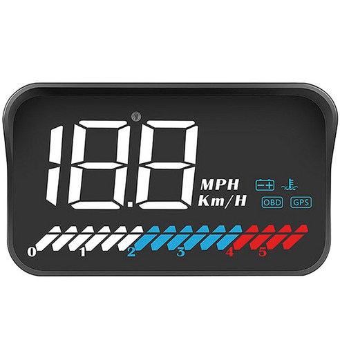 SamS Car HUD Head-Up Display Instrument Cluster OBD/GPS Combined Use M7, 12V, 1 Unit