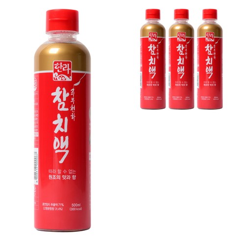 한라 참치액, 500ml, 4개