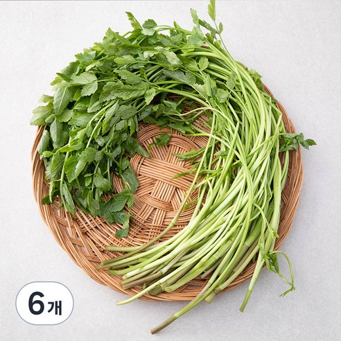 국내산 친환경 미나리, 200g, 6개
