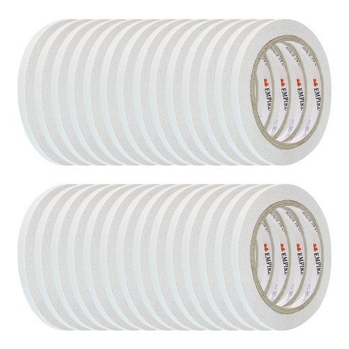 엠파이어 산업용 양면테이프 7mm x 20m, 화이트 반투명, 30개입