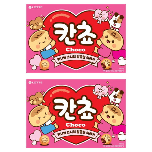 롯데웰푸드 칸쵸 초코, 196g, 2개