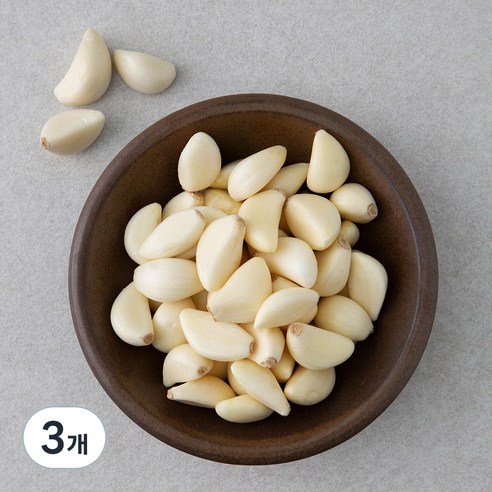 국내산 친환경 깐마늘, 200g, 3개