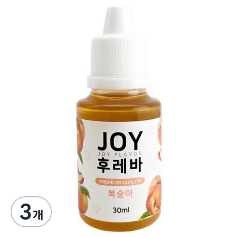 조이라이프 아로마조이 슬라임재료 조이후레바 30ml, 3개, 복숭아