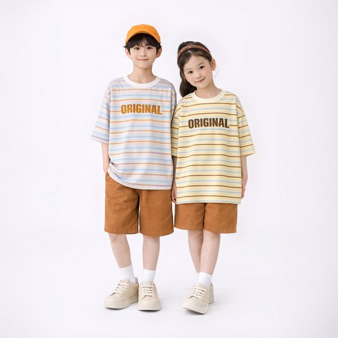 로시앤로우 주니어, 아동용 와이드 베이직 여름 반바지 SK002