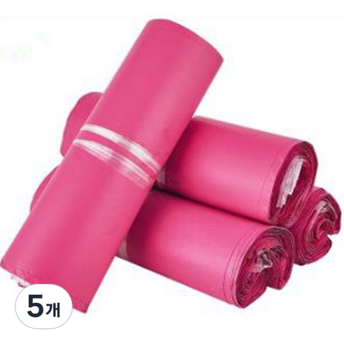 가팡 택배 비닐봉투 폴리백 로즈 C HDPE 0.07 100p, 5개