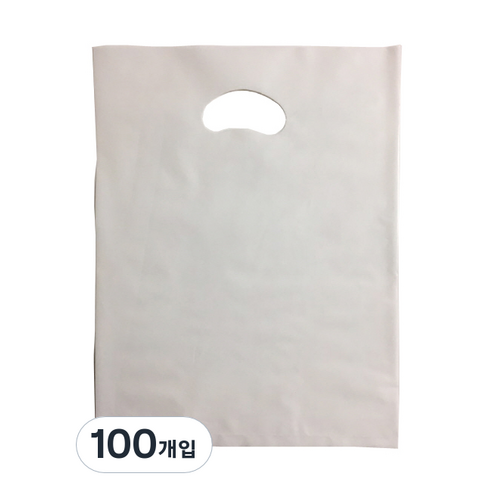 팩스타 펀칭 비닐 포장봉투 가로 25cm x 세로 35cm PE25, 백색, 100개입