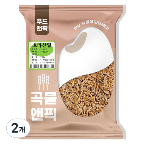 곡물앤픽 국내산 호라산밀, 2kg, 2개