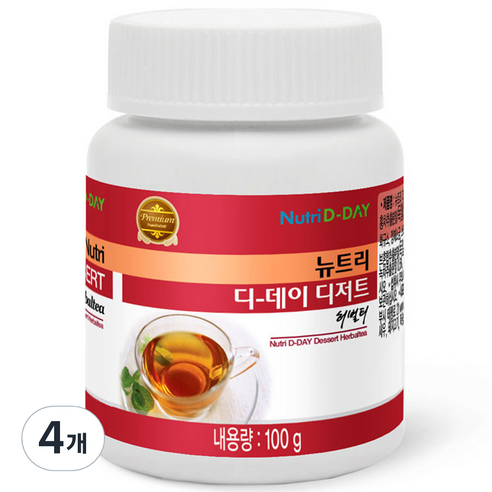 뉴트리디데이 디저트 허벌티, 100g, 1개입, 4개