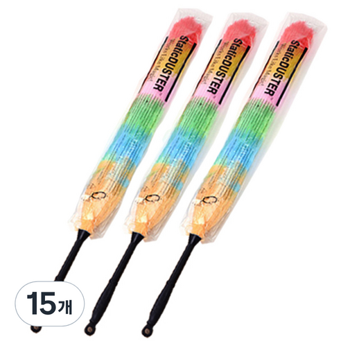 리버그린 무지개 먼지 털이개 특, 블랙, 15개