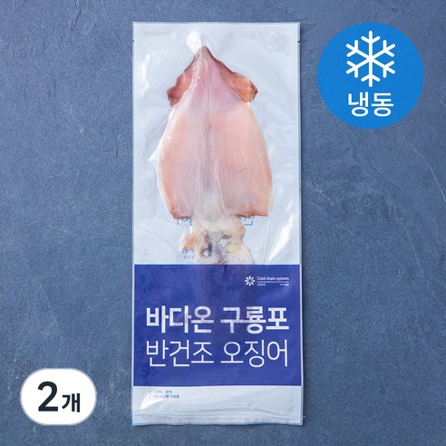 바다온 포항시 인증 한마리 구룡포 반건조 오징어 (냉동), 130g, 2개