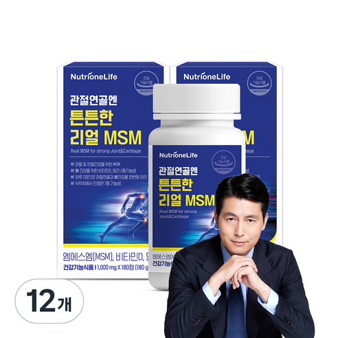 뉴트리원 관절 연골엔 튼튼한 리얼 MSM, 180정, 12개