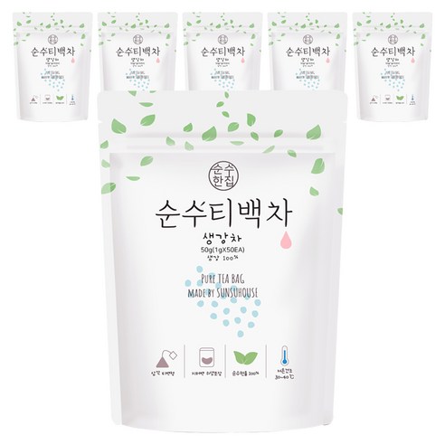 순수한집 순수티백차 생강차, 1g, 50개입, 6개