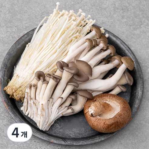 전골용 모둠버섯, 200g, 4개