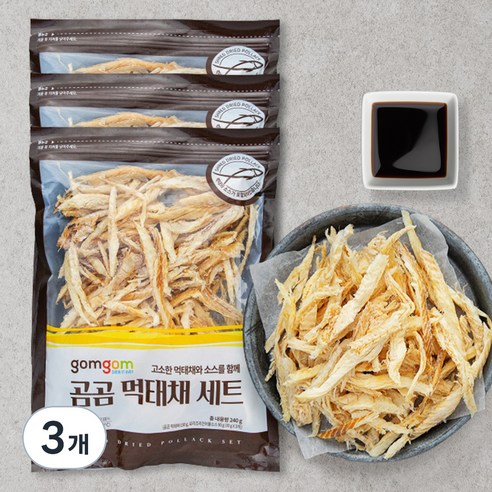 곰곰 먹태채 세트, 240g, 3개