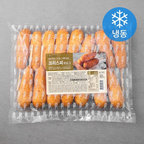 키큰아이 크리스피 핫도그 (냉동), 80g, 15개입, 1개