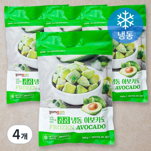 곰곰 냉동 아보카도, 500g, 4개