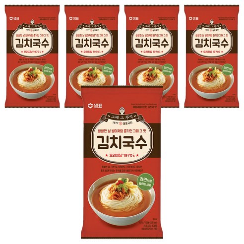 샘표국시 김치국수, 101g, 5개