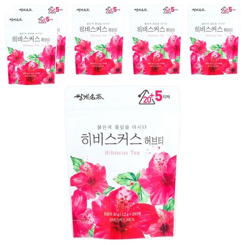쌍계명차 히비스커스 허브티, 1.2g, 25개입, 6개, 1.2g