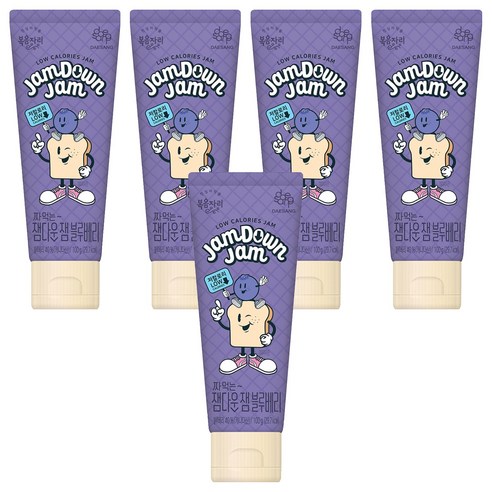 복음자리 짜먹는 잼다운잼 블루베리, 100g, 5개