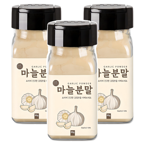 바른미각 마늘분말, 3개, 60g