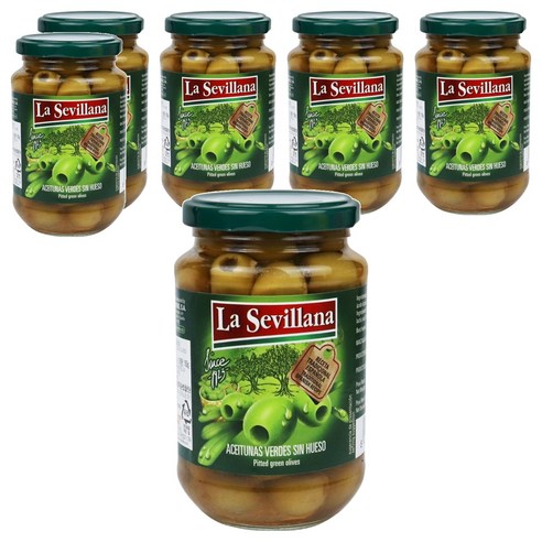라세빌라나 그린 올리브, 370g, 6개