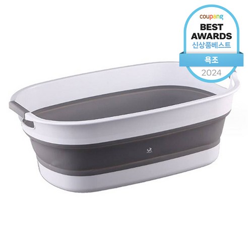 딩동펫 반려동물 서라운드 소프트 접이식 욕조 소형, 그레이, 1개
