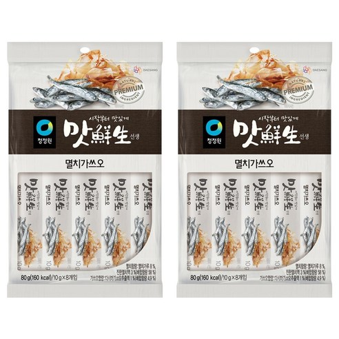 청정원 맛선생 멸치가쓰오 스틱, 80g, 2개