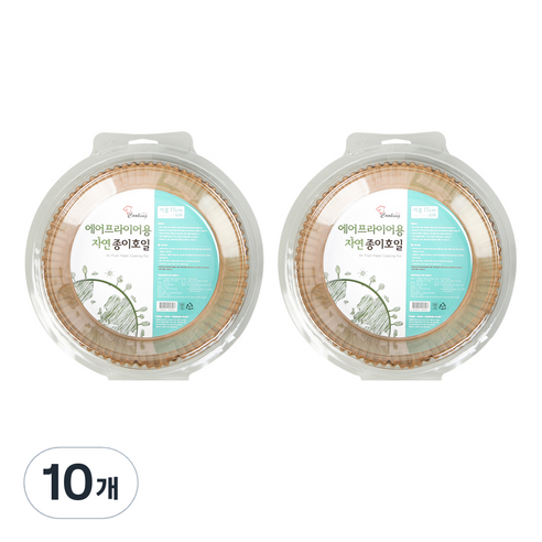 쿠킹플러스 에어프라이어용 자연 종이호일 17cm 50p, 50개입, 10개
