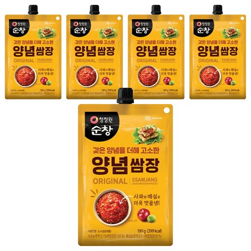 대상 청정원 순창 양념쌈장, 190g, 5개