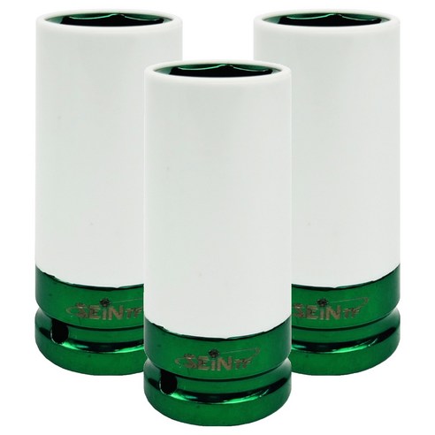세인티에프 1/2인치 롱 너트 소켓 커버형 휠 복스알 22mm, 3개